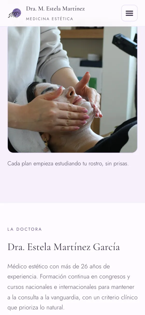 La sección de la doctora en un móvil